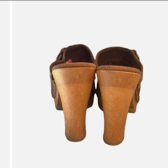 Steve Madden Faris Vintage 1990's Y2K Style Brown Suede Clogs Mules Sz… - Picture 7 of 8